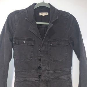 Madewell Garment Dyed Denim Slim Coverall Jumpsuit